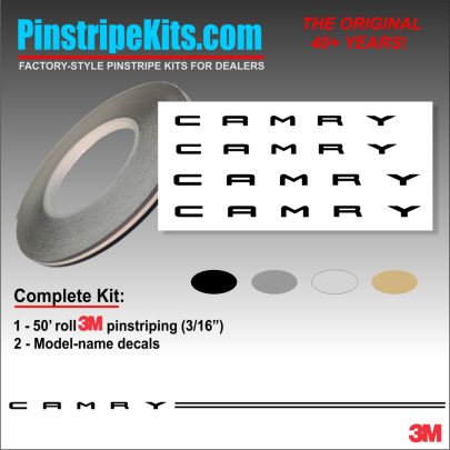 Toyota Camry Corolla Rav4 Tundra Tacoma 4Runnner Highlander vinyl pinstripe emblem stripe logo decal graphic
