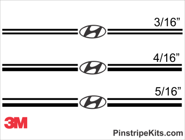 Hyundai Vinyl Logo Emblem Decal Stripe Pinstripe Kit