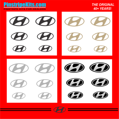 Hyundai Vinyl Logo Emblem Decal Stripe Pinstripe Kit