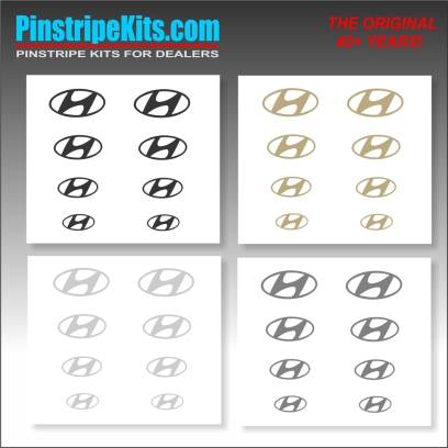 Hyundai Vinyl Logo Emblem Decal Stripe Pinstripe Kit