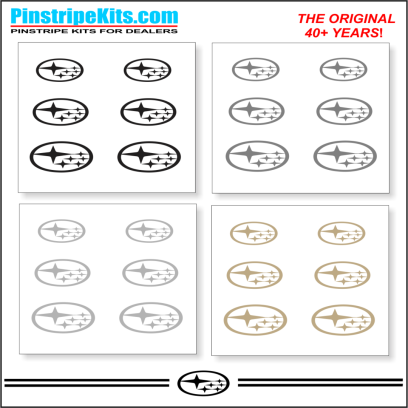 Subaru vinyl logo decal emblem 3M pinstripe stripe kit