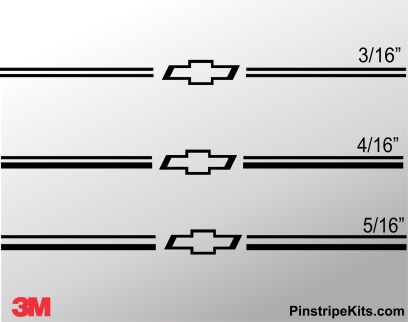 Chevrolet vinyl logo decal emblem 3M pinstripe stripe kit