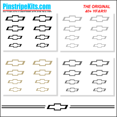Chevrolet vinyl logo decal emblem 3M pinstripe stripe kit