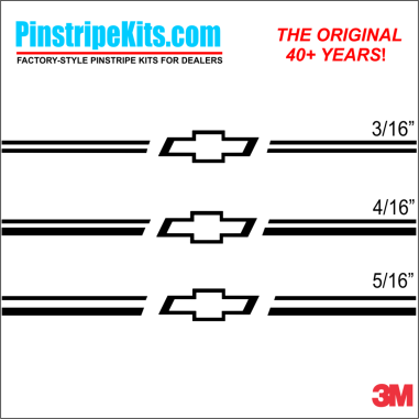 Chevrolet vinyl logo decal emblem 3M pinstripe stripe kit