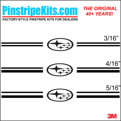 Subaru vinyl logo decal emblem 3M pinstripe stripe kit