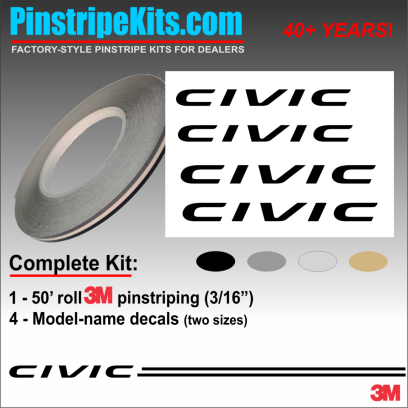 Honda CR-V CRV Accord Civic Ridgeline Odyssey HR-V Passport Pilot vinyl  logo emblem decal pinstripe kit