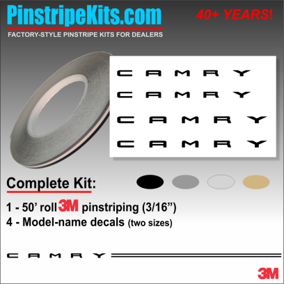 Toyota Camry Corolla Rav4 Tundra Tacoma 4Runnner Highlander vinyl pinstripe emblem stripe logo decal graphic