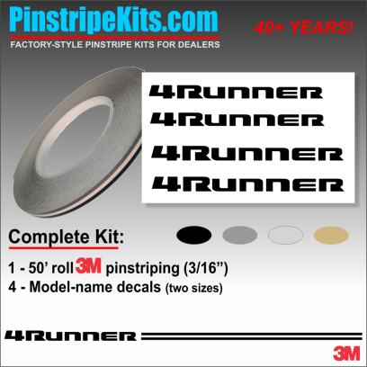 Toyota Camry Corolla Rav4 Tundra Tacoma 4Runnner Highlander vinyl pinstripe emblem stripe logo decal graphic