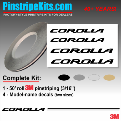 Toyota Camry Corolla Rav4 Tundra Tacoma 4Runnner Highlander vinyl pinstripe emblem stripe logo decal graphic