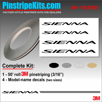 Toyota Camry Corolla Rav4 Tundra Tacoma 4Runnner Highlander vinyl pinstripe emblem stripe logo decal graphic