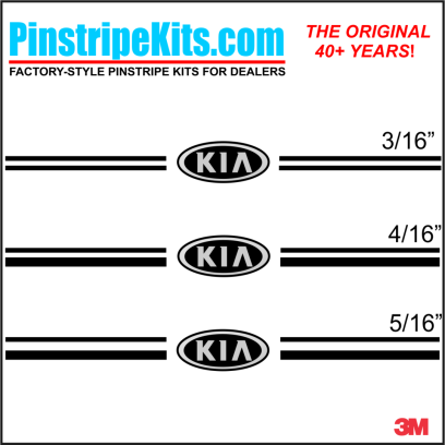 KIA vinyl logo decal emblem 3M pinstripe stripe kit