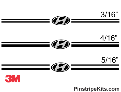 Hyundai Vinyl Logo Emblem Decal Stripe Pinstripe Kit