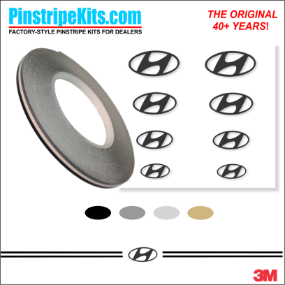 Hyundai Vinyl Logo Emblem Decal Stripe Pinstripe Kit