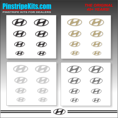 Hyundai Vinyl Logo Emblem Decal Stripe Pinstripe Kit
