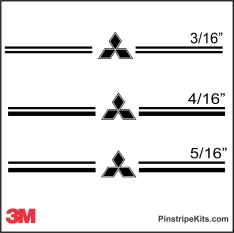 Mitsubishi Lancer Outlander sport vinyl pinstripe emblem stripe logo decal graphic