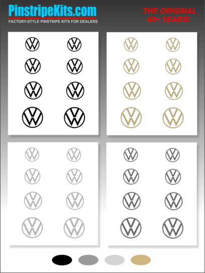 VW Volkswagon Jetta Passat Beetle vinyl pinstripe emblem stripe logo decal graphic