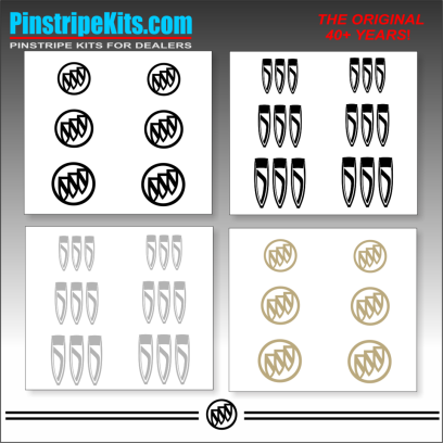 Buick vinyl logo decal emblem 3M pinstripe stripe kit