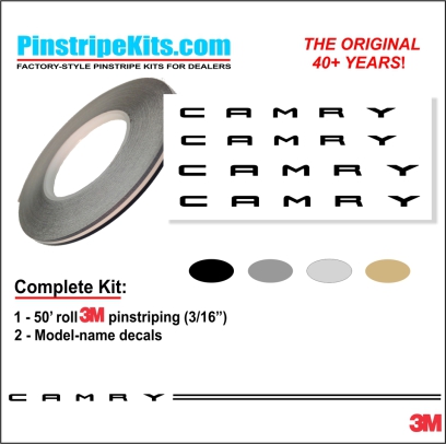 Toyota Camry Corolla Rav4 Tundra Tacoma 4Runnner Highlander vinyl pinstripe emblem stripe logo decal graphic