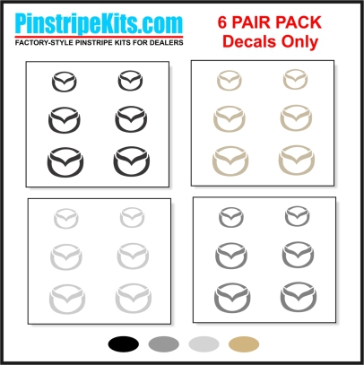 Mazda CX-9, Mazda CX-5, Mazda CX-3, Mazda6 Mazda3 Mazda2 Mazda5 vinyl pinstripe emblem stripe logo decal graphic