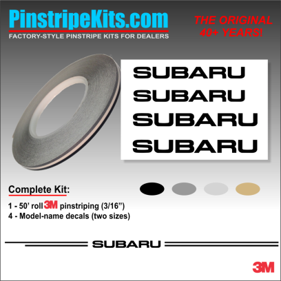 Subaru vinyl logo decal emblem 3M pinstripe stripe kit