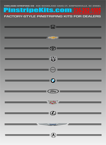 Toyota Camry Corolla Rav4 Tundra Tacoma 4Runnner Highlander vinyl pinstripe emblem stripe logo decal graphic