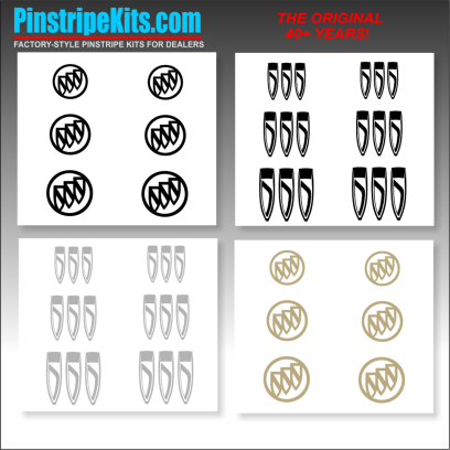 Buick vinyl logo decal emblem 3M pinstripe stripe kit
