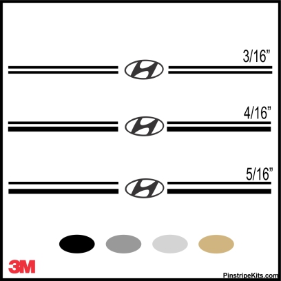 Hyundai Vinyl Logo Emblem Decal Stripe Pinstripe Kit