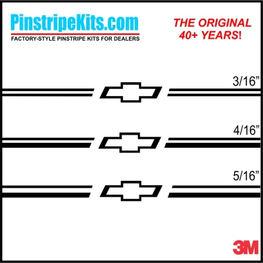 Chevrolet vinyl logo decal emblem 3M pinstripe stripe kit