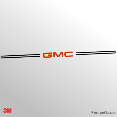 GMC vinyl logo decal emblem 3M pinstripe stripe kit