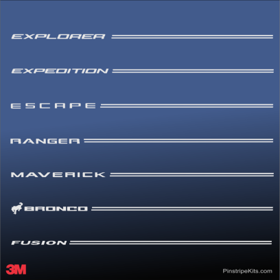 Ford focus explorer f150 expedition taurus escape fusion vinyl pinstripe emblem stripe logo decal graphic