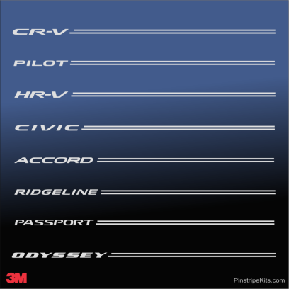 Honda CR-V CRV Accord Civic Ridgeline Odyssey HR-V Passport Pilot vinyl  logo emblem decal pinstripe kit