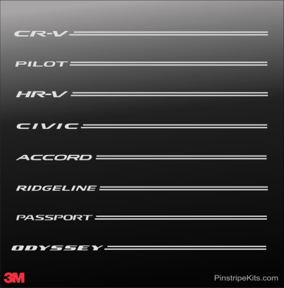 Honda CR-V CRV Accord Civic Ridgeline Odyssey HR-V Passport Pilot vinyl  logo emblem decal pinstripe kit