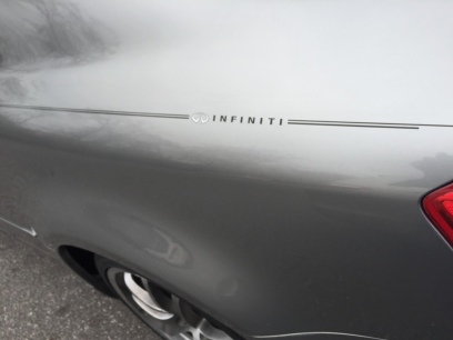 Infiniti vinyl pinstripe emblem stripe logo decal graphic
