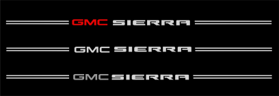 GMC vinyl logo decal emblem 3M pinstripe stripe kit