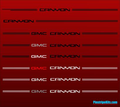 GMC vinyl logo decal emblem 3M pinstripe stripe kit