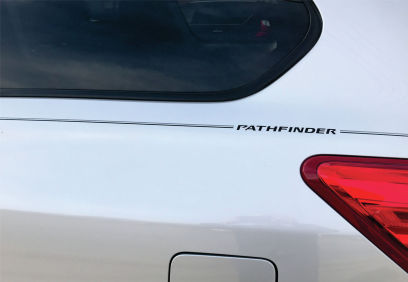 Nissan Altima Maxima Versa Xterra Pathfinder Titan versa Frontier Rogue Pathfinder Murano vinyl pinstripe emblem stripe logo decal graphic