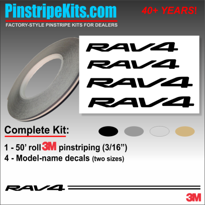 Toyota Camry Corolla Rav4 Tundra Tacoma 4Runnner Highlander vinyl pinstripe emblem stripe logo decal graphic