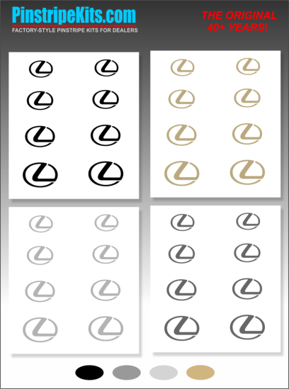 Lexus vinyl pinstripe emblem stripe logo decal graphic