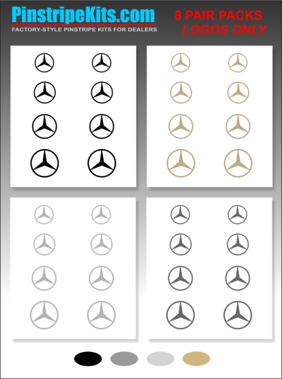 Mercedes-Benz vinyl pinstripe emblem stripe logo decal graphic