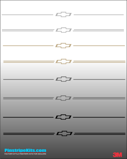 Chevrolet vinyl logo decal emblem 3M pinstripe stripe kit