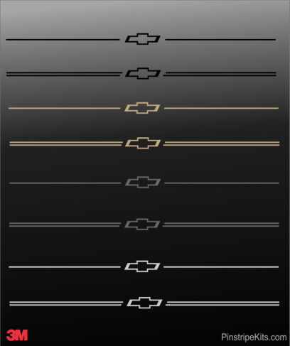 Chevrolet vinyl logo decal emblem 3M pinstripe stripe kit
