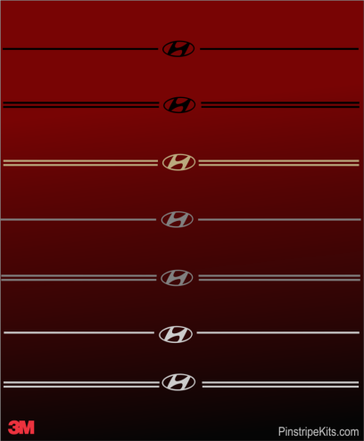 Hyundai Vinyl Logo Emblem Decal Stripe Pinstripe Kit