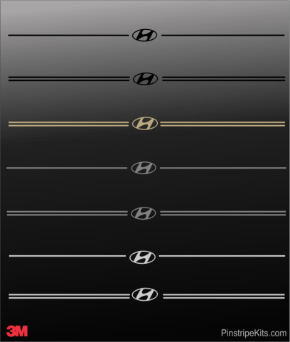 Hyundai Vinyl Logo Emblem Decal Stripe Pinstripe Kit