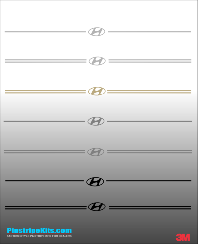 Hyundai Vinyl Logo Emblem Decal Stripe Pinstripe Kit
