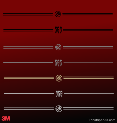 Buick vinyl logo decal emblem 3M pinstripe stripe kit