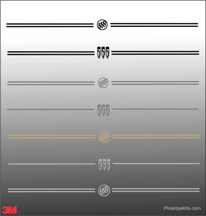 Buick vinyl logo decal emblem 3M pinstripe stripe kit