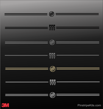 Buick vinyl logo decal emblem 3M pinstripe stripe kit