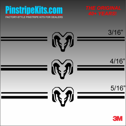 Ram Truck vinyl logo emblem decal pin stripe graphic