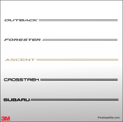 Subaru vinyl logo decal emblem 3M pinstripe stripe kit