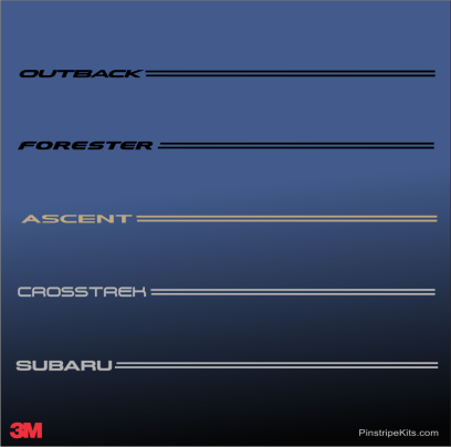 Subaru vinyl logo decal emblem 3M pinstripe stripe kit